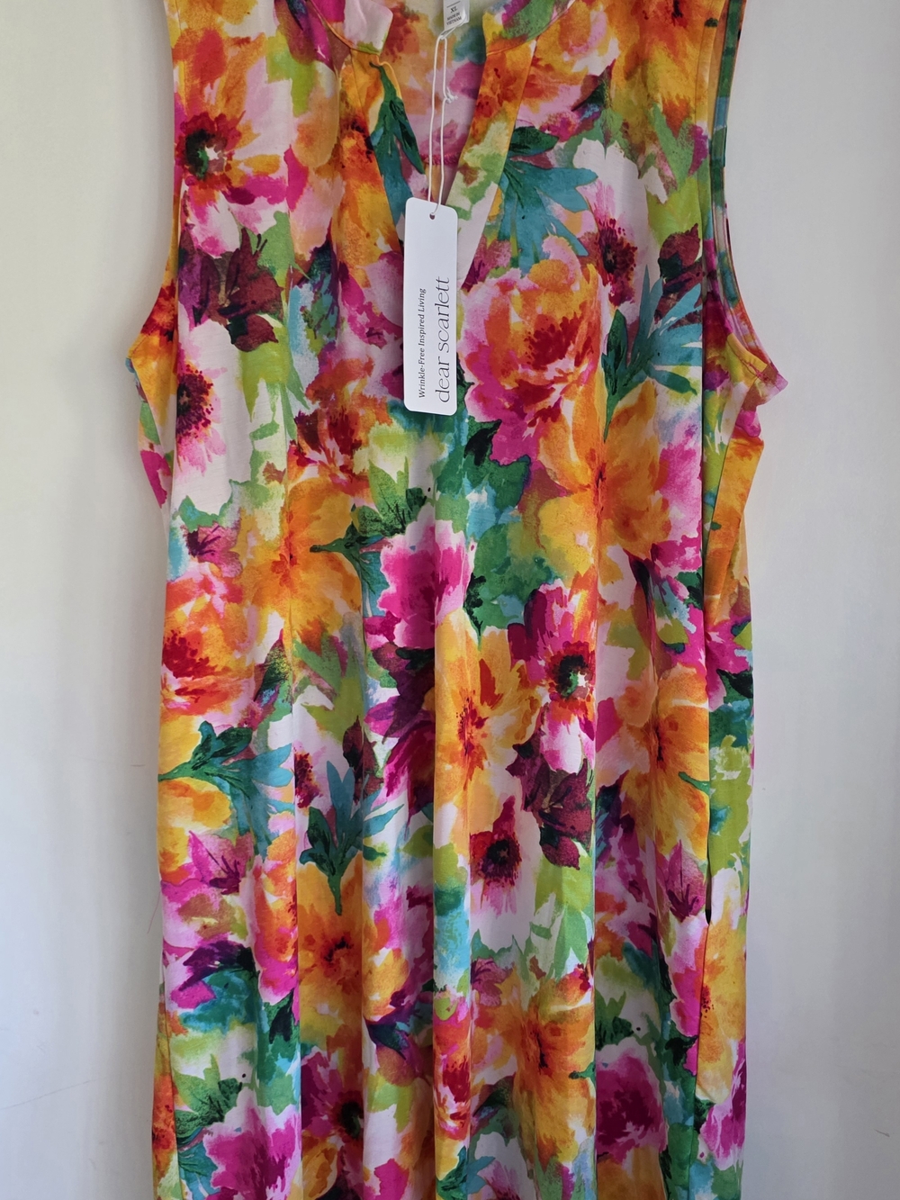 Dear Scarlett Floral Sleeveless V-Neck Dress XL